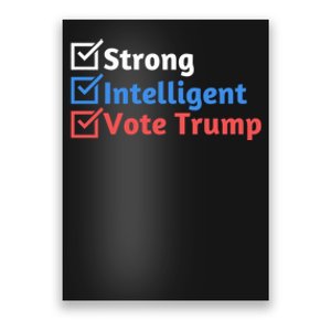 Strong Intelligent Women For Trump Girl Maga Checklist Poster