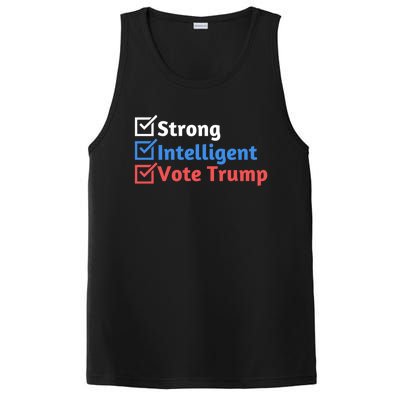 Strong Intelligent Women For Trump Girl Maga Checklist PosiCharge Competitor Tank