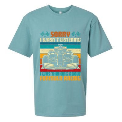 Sorry I WasnT Listening I Was Thinking About Formula Racing Sueded Cloud Jersey T-Shirt