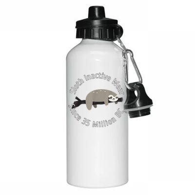 Sloth Inactive Wear Since 35 Million Bc Sleeping Sloth Aluminum Water Bottle