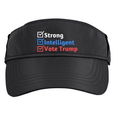 Strong Intelligent Women For Trump Maga Checklist Adult Drive Performance Visor