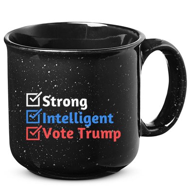 Strong Intelligent Women For Trump Maga Checklist 15oz Campfire Ceramic Mug