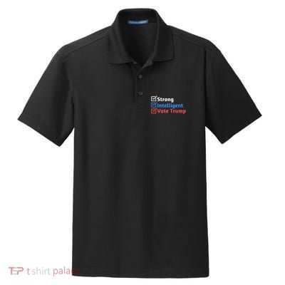 Strong Intelligent Women For Trump Maga Checklist Dry Zone Grid Polo