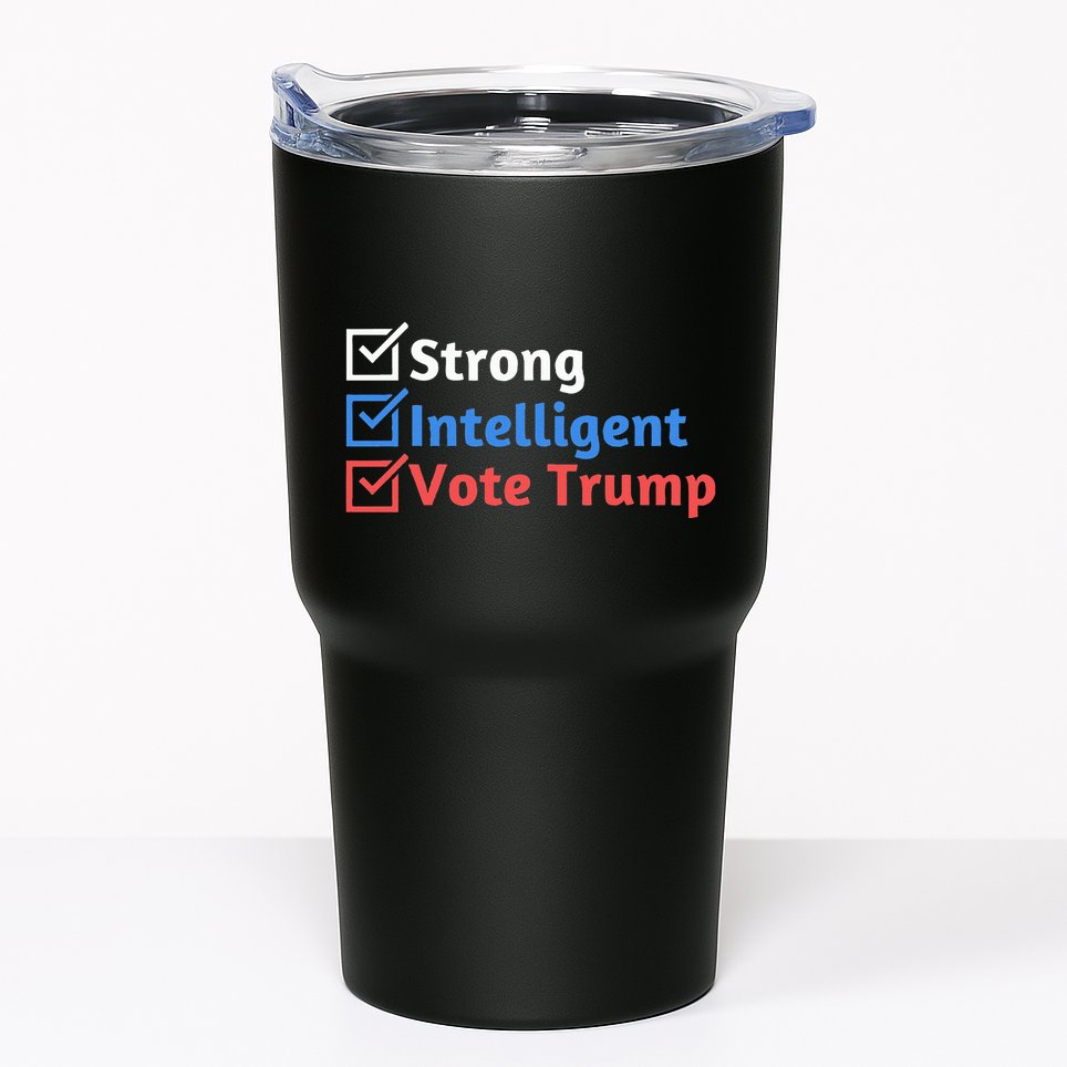 Strong Intelligent Women For Trump Maga Checklist Tumbler