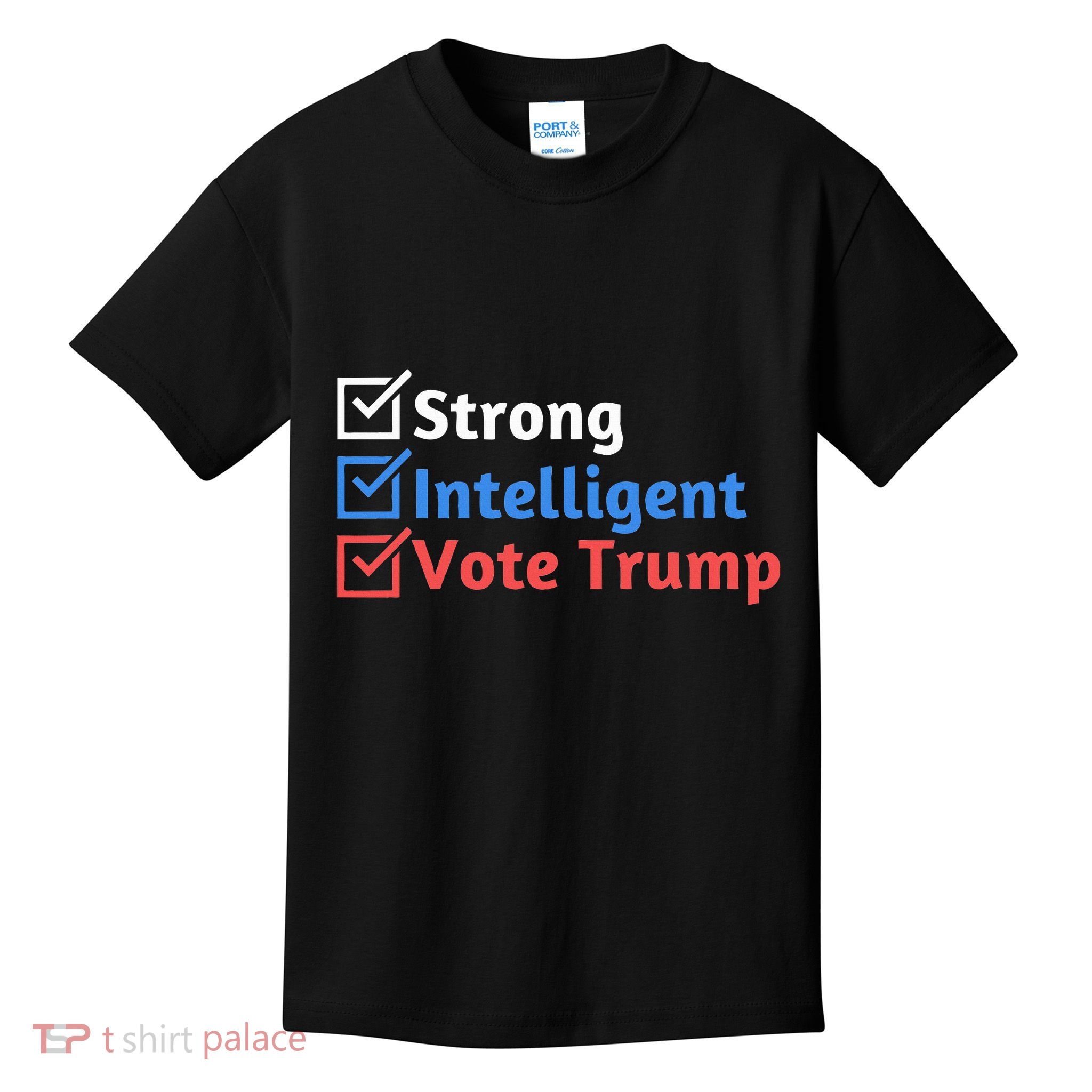 Strong Intelligent Women For Trump Maga Checklist Kids T-Shirt