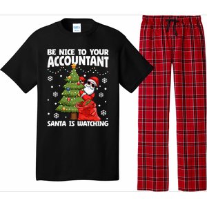 Santa Is Watching Be Nice To Your Accountant Christmas Gift Pajama Set