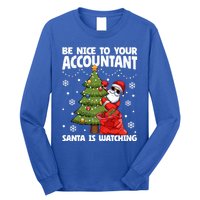 Santa Is Watching Be Nice To Your Accountant Christmas Gift Long Sleeve Shirt