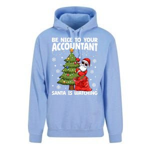 Santa Is Watching Be Nice To Your Accountant Christmas Gift Unisex Surf Hoodie