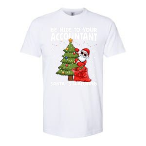 Santa Is Watching Be Nice To Your Accountant Christmas Gift Softstyle CVC T-Shirt