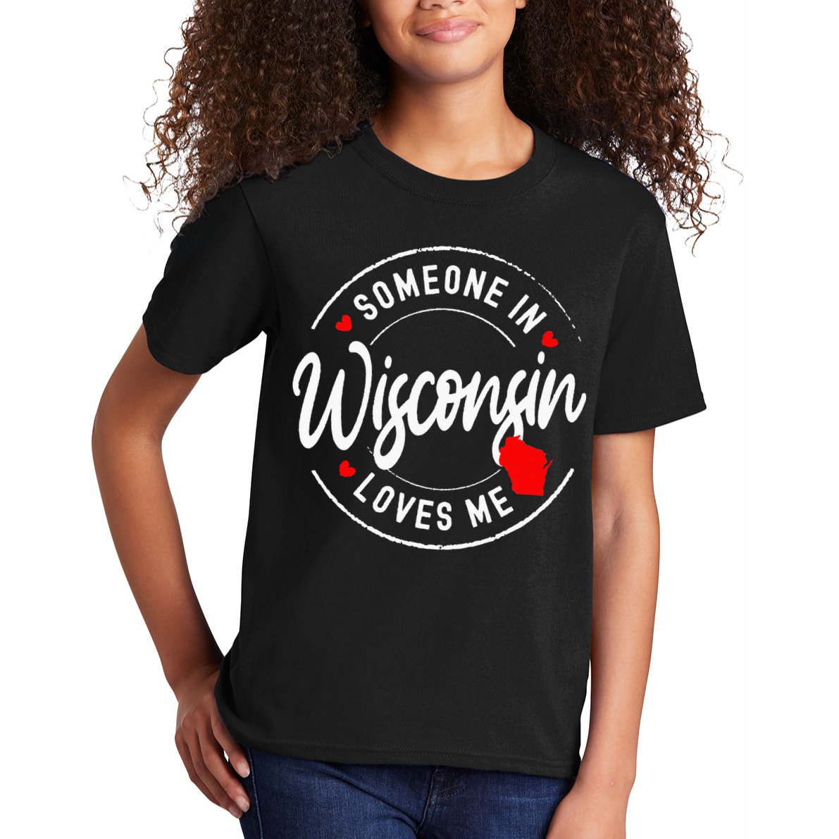 Someone in Wisconsin Loves Me Kids T-Shirt