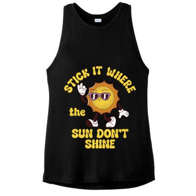Stick It Where The Sun Dont Shine Ladies PosiCharge Tri-Blend Wicking Tank
