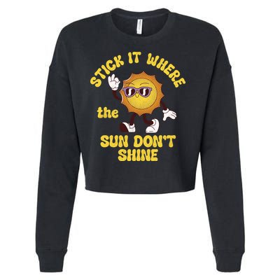 Stick It Where The Sun Dont Shine Cropped Pullover Crew