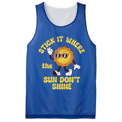 Stick It Where The Sun Dont Shine Mesh Reversible Basketball Jersey Tank