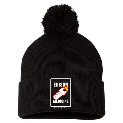 Steve Inman Wearing Edison Medicine Pom Pom 12in Knit Beanie