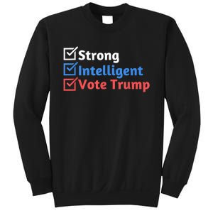 Strong Intelligent Women For Trump Girl Maga Checklist Sweatshirt