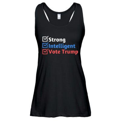 Strong Intelligent Women For Trump Girl Maga Checklist Ladies Essential Flowy Tank