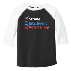 Strong Intelligent Women For Trump Girl Maga Checklist Toddler Fine Jersey T-Shirt