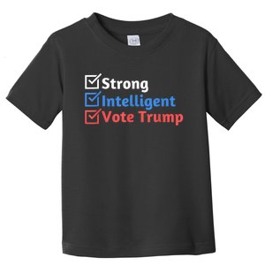 Strong Intelligent Women For Trump Girl Maga Checklist Toddler T-Shirt