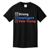 Strong Intelligent Women For Trump Girl Maga Checklist Kids T-Shirt