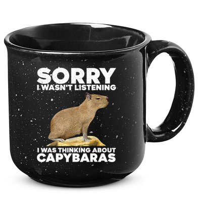Sorry I WasnT Listening I Was Thinking About Capybaras 15oz Campfire Ceramic Mug