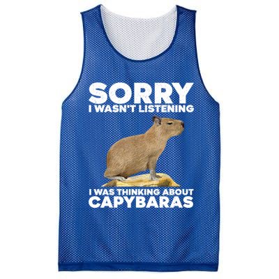 Sorry I WasnT Listening I Was Thinking About Capybaras Mesh Reversible Basketball Jersey Tank