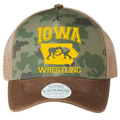 Silhouette Iowa Wrestling Team Wrestler Legacy Tie Dye Trucker Hat