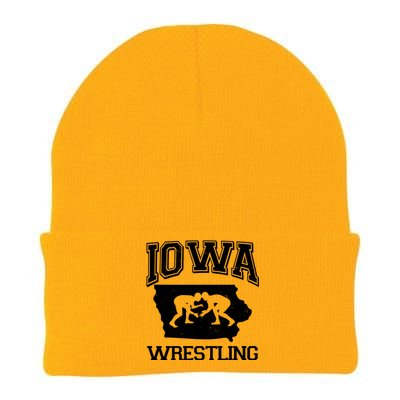 Silhouette Iowa Wrestling Team Wrestler Knit Cap Winter Beanie