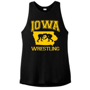 Silhouette Iowa Wrestling Team Wrestler Ladies PosiCharge Tri-Blend Wicking Tank