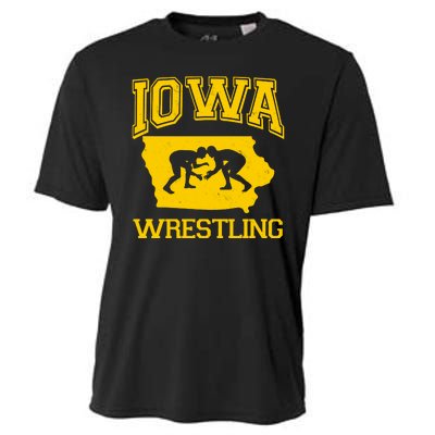 Silhouette Iowa Wrestling Team Wrestler Cooling Performance Crew T-Shirt