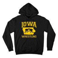 Silhouette Iowa Wrestling Team Wrestler Hoodie