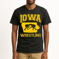 Silhouette Iowa Wrestling Team Wrestler Tall T-Shirt