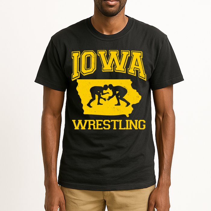 Silhouette Iowa Wrestling Team Wrestler Tall T-Shirt