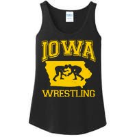 Silhouette Iowa Wrestling Team Wrestler Ladies Essential Tank