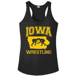 Silhouette Iowa Wrestling Team Wrestler Ladies PosiCharge Competitor Racerback Tank