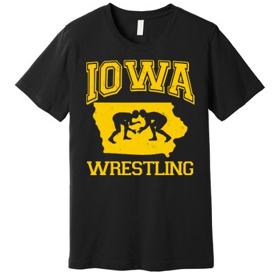 Silhouette Iowa Wrestling Team Wrestler Premium T-Shirt