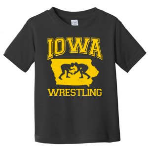 Silhouette Iowa Wrestling Team Wrestler Toddler T-Shirt