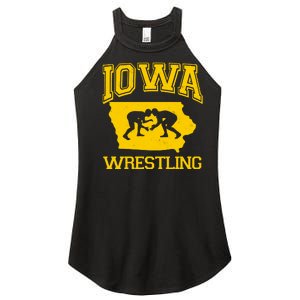 Silhouette Iowa Wrestling Team Wrestler Women's Perfect Tri Rocker Tank