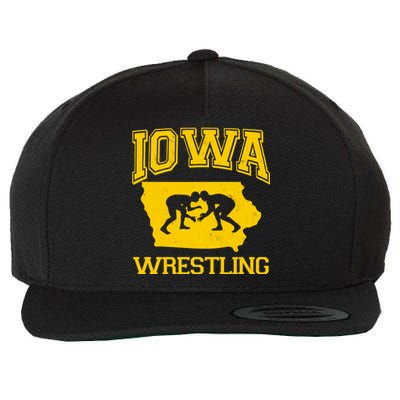 Silhouette Iowa Wrestling Team Wrestler Wool Snapback Cap