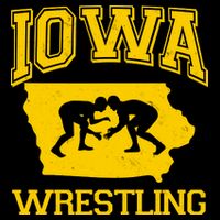 Silhouette Iowa Wrestling Team Wrestler Kids T-Shirt