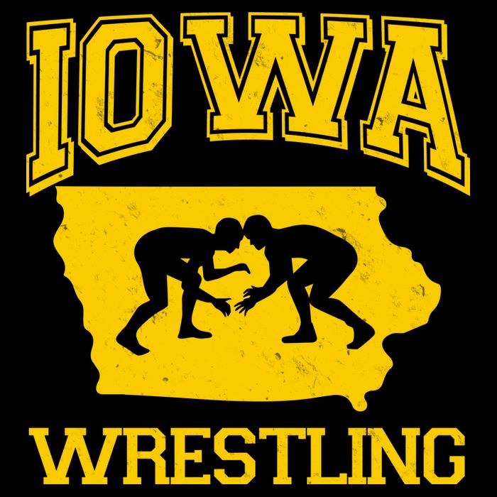 Silhouette Iowa Wrestling Team Wrestler Kids T-Shirt