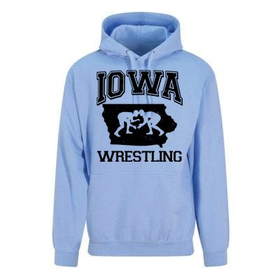 Silhouette Iowa Wrestling Team Wrestler Unisex Surf Hoodie