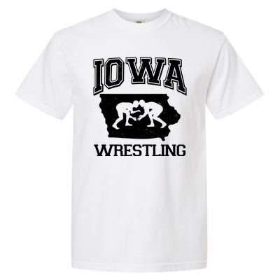 Silhouette Iowa Wrestling Team Wrestler Garment-Dyed Heavyweight T-Shirt