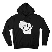 Smiling in WI – Funny Wisconsin Happy Face Hoodie