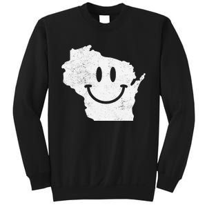 Smiling in WI – Funny Wisconsin Happy Face Sweatshirt