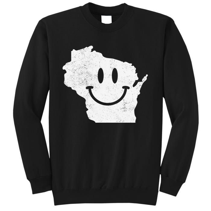 Smiling in WI – Funny Wisconsin Happy Face Sweatshirt