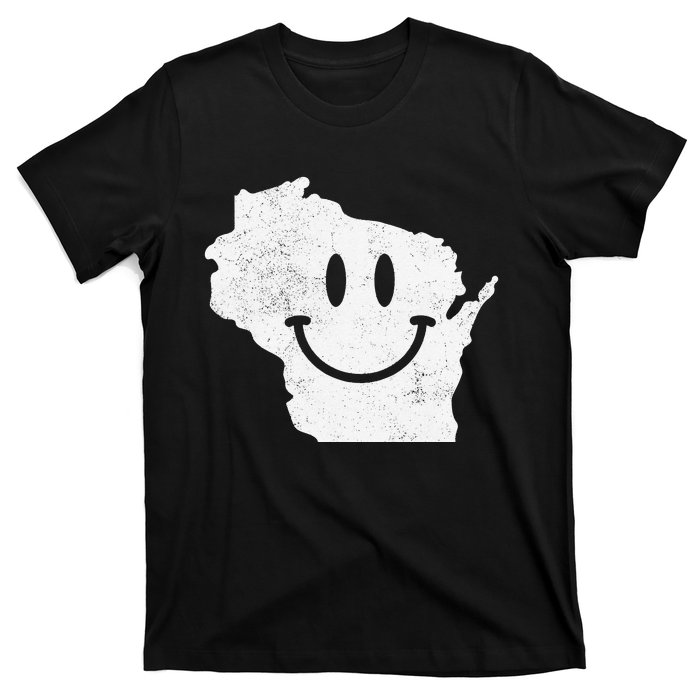 Smiling in WI – Funny Wisconsin Happy Face T-Shirt