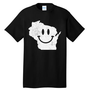 Smiling in WI – Funny Wisconsin Happy Face Tall T-Shirt