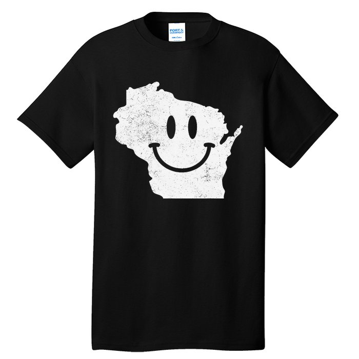 Smiling in WI – Funny Wisconsin Happy Face Tall T-Shirt