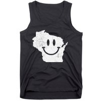 Smiling in WI – Funny Wisconsin Happy Face Tank Top