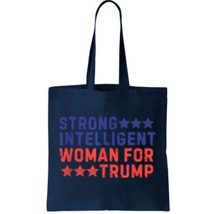 Strong Intelligent Woman For Trump Girl Maga Patriotic Usa Tote Bag